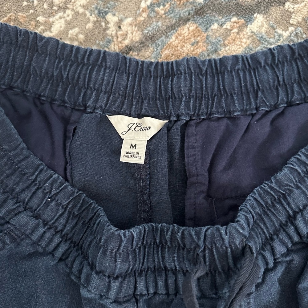 J. Crew navy blue linen shorts